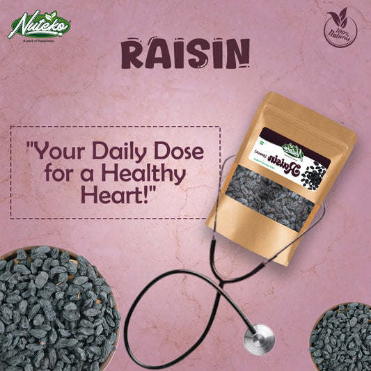 Premium Black Raisins (Kali Kishmish) – Naturally Sweet & Nutrient-Rich Dry Fruit