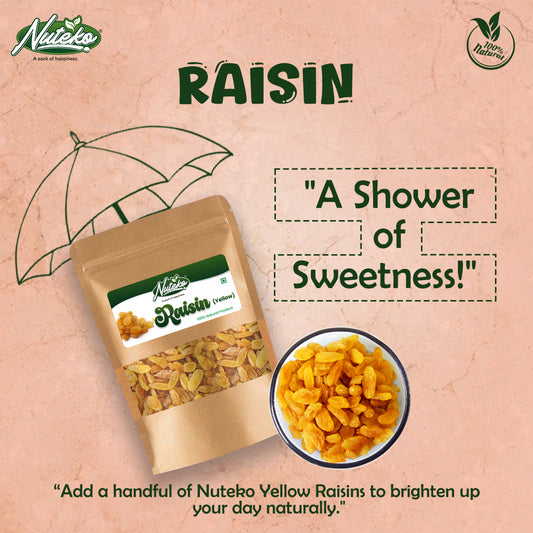 Premium Yellow Raisins (Kismis) – Naturally Sweet & Nutrient-Rich Dry Fruit