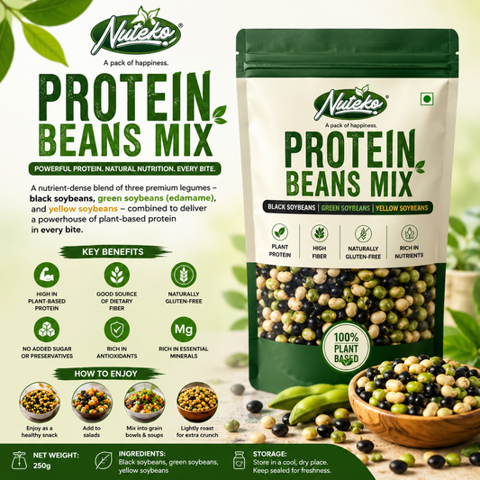 Roasted Protein Beans Mix | High Protein Healthy Snack | Nuteko Health Food