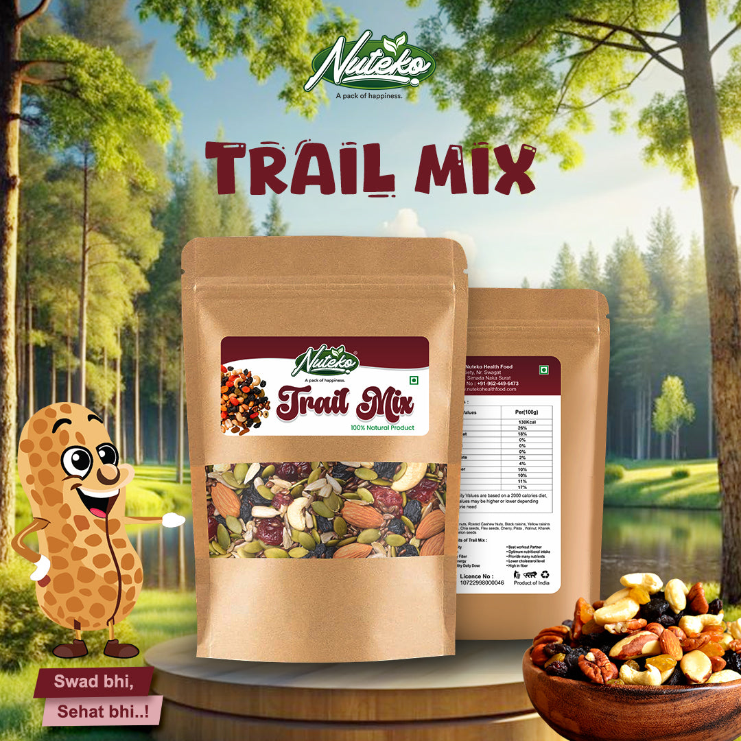Trail Mix Dry Fruits – Daily Power Booster | Premium Nuts, Seeds & Berries Mix | Nuteko Health Food
