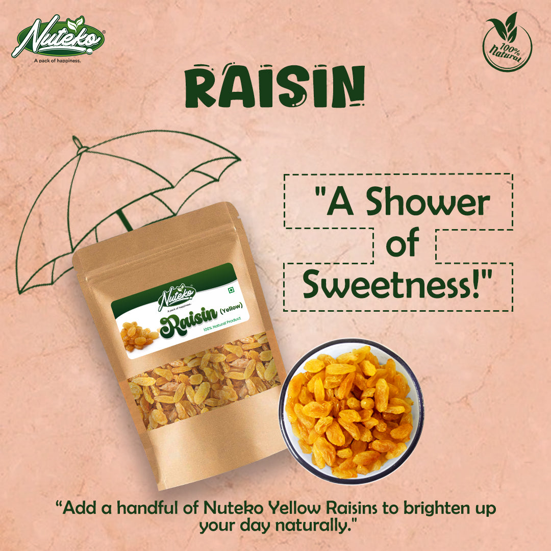 Premium Yellow Raisins (Kismis) – Naturally Sweet & Nutrient-Rich Dry Fruit