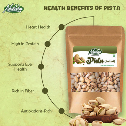Premium Quality Salted Pistachios (Pista) With Shell – Crunchy & Nutritious Dry Fruit