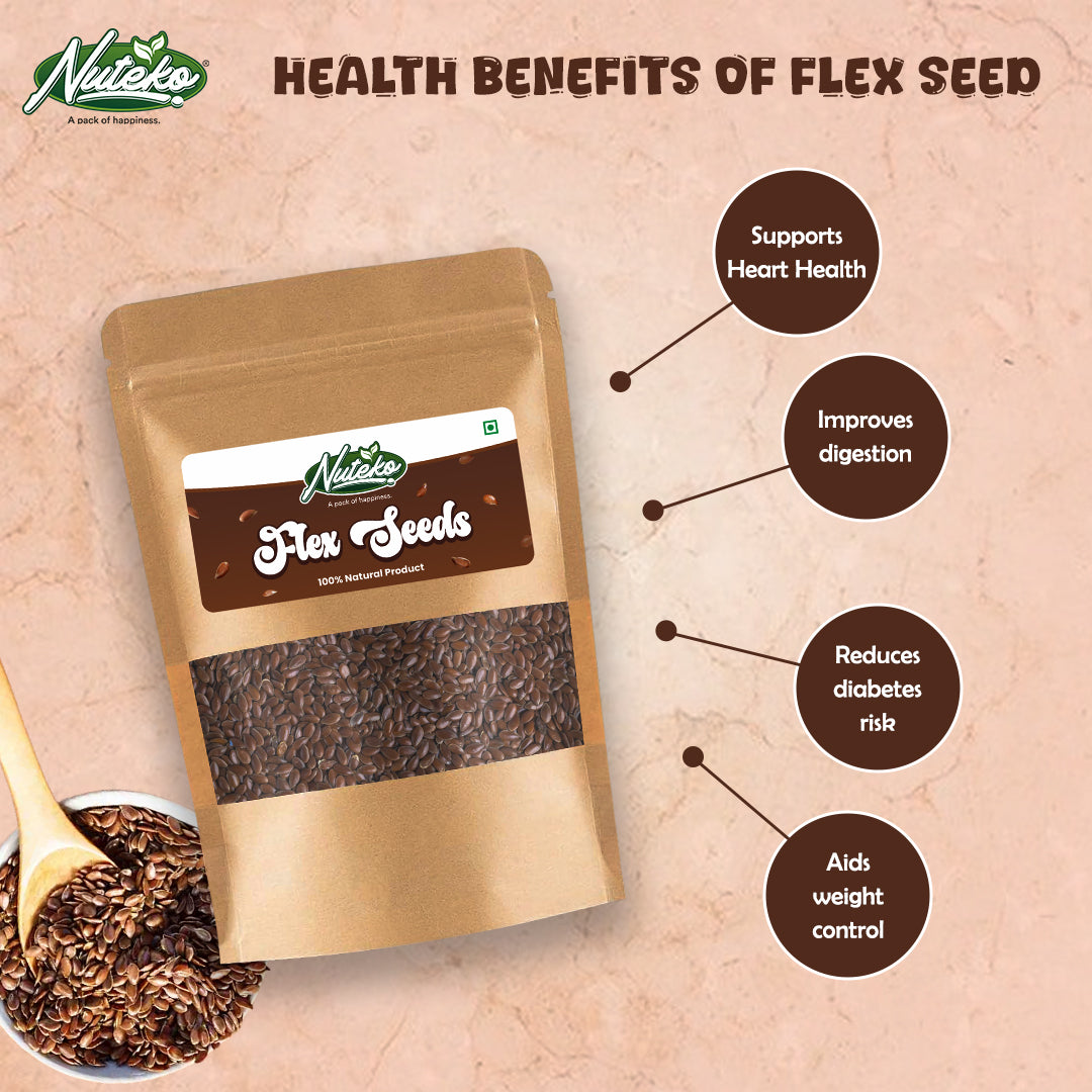 Flax Seeds (Plain) – Premium Quality | Rich in Omega-3 & Fiber