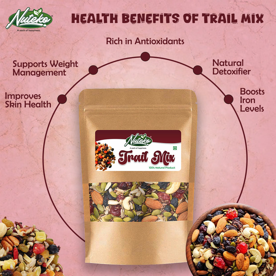 Trail Mix Dry Fruits – Daily Power Booster | Premium Nuts, Seeds & Berries Mix | Nuteko Health Food