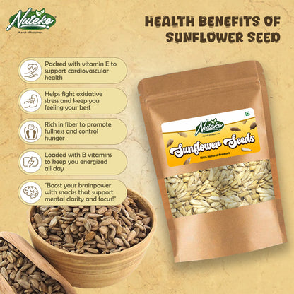 Sunflower Seeds (Surajmukhi Ke Beej) – Premium Quality | Protein & Fiber Rich Seeds