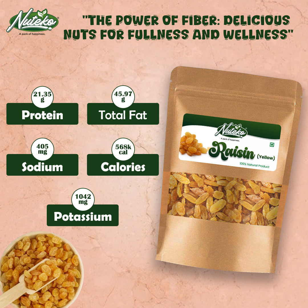 Premium Yellow Raisins (Kismis) – Naturally Sweet & Nutrient-Rich Dry Fruit