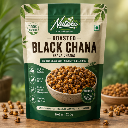 Roasted Chana 200g | High Protein Healthy Snack | Nuteko Health Food