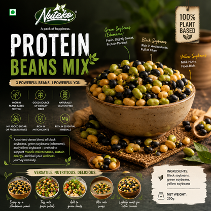 Roasted Protein Beans Mix | High Protein Healthy Snack | Nuteko Health Food