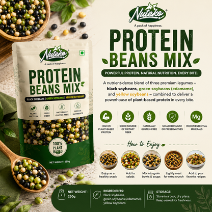 Roasted Protein Beans Mix | High Protein Healthy Snack | Nuteko Health Food