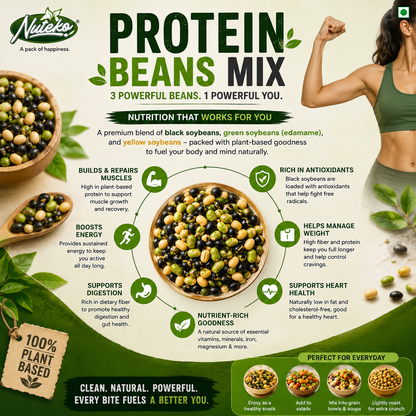 Roasted Protein Beans Mix | High Protein Healthy Snack | Nuteko Health Food