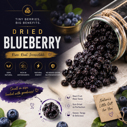 Premium Dried Blueberries – Naturally Sweet, Juicy & Antioxidant-Rich Superfood