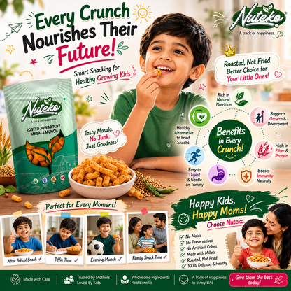 Roasted Jowar Puff – Masala Munch Flavour | Healthy, Crunchy & Roasted Millet Snack