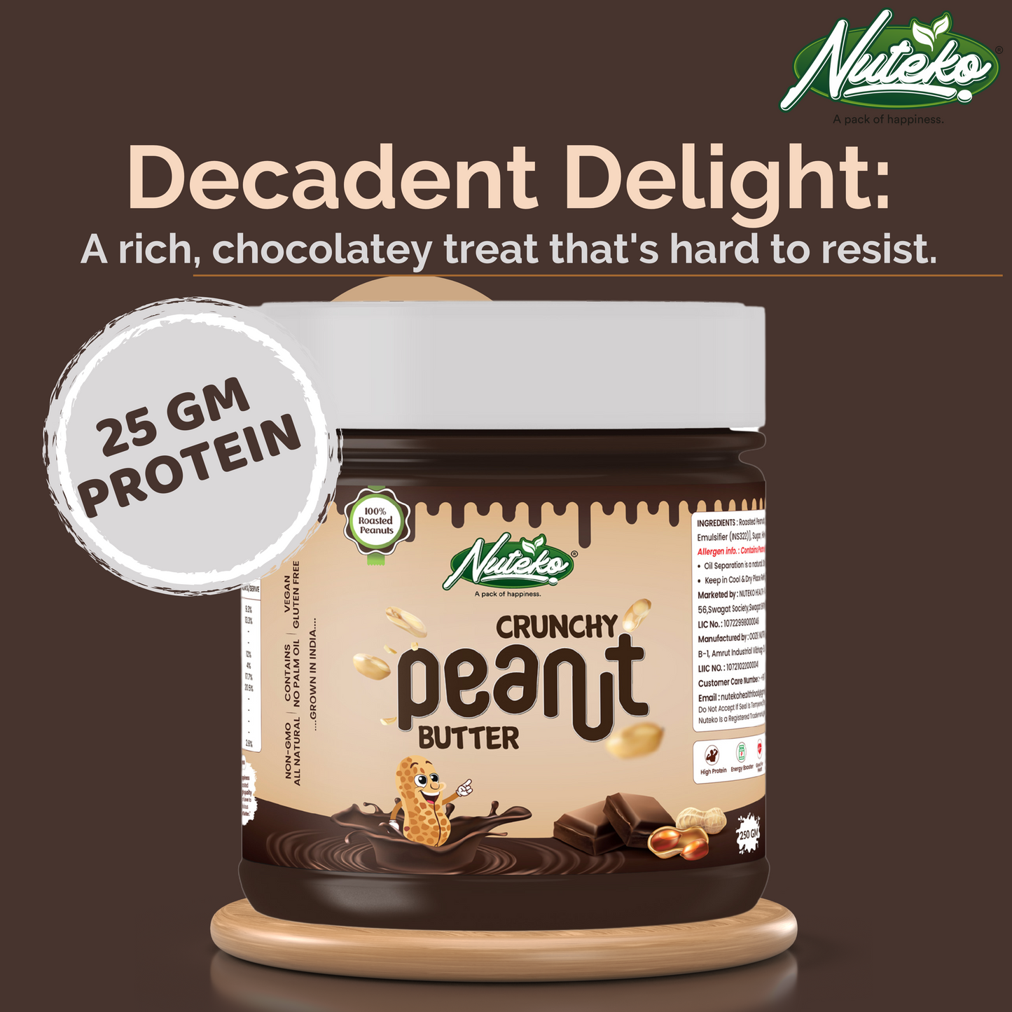 Chocolate Crunchy Peanut Butter – Rich Chocolate & Crunchy Peanut Goodness