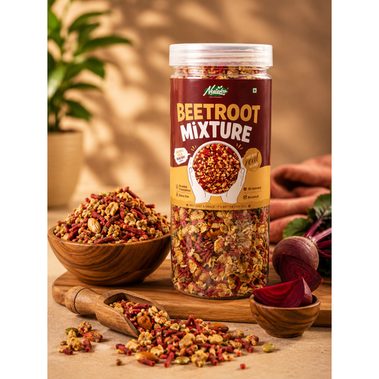 Nuteko Beetroot Mixture 200gm | Healthy Crunchy Namkeen | Real Beetroot Snack Mix | No Palm Oil | Gluten-Free