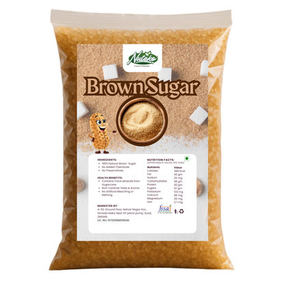 Natural Brown Sugar 1kg | Pure Cane Brown Sugar Online | Nuteko Health Food