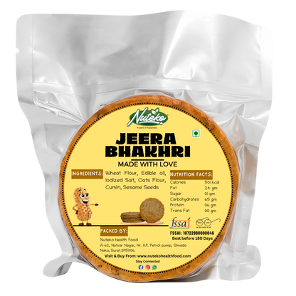 Jeera Bhakhri 200g | Roasted Cumin Whole Wheat Bhakhri Online | Nuteko Health Food