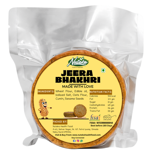 Jeera Bhakhri 200g | Roasted Cumin Whole Wheat Bhakhri Online | Nuteko Health Food