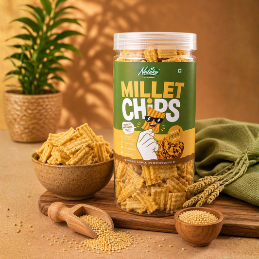 Nuteko Millet Chips 130gm | Healthy Crunchy Millet Snack | Gluten-Free | No Palm Oil | Premium Multimillet Chips