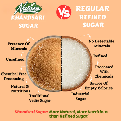 Natural Khandsari Sugar 1kg | Unrefined Desi Sugar Online | Nuteko Health Food