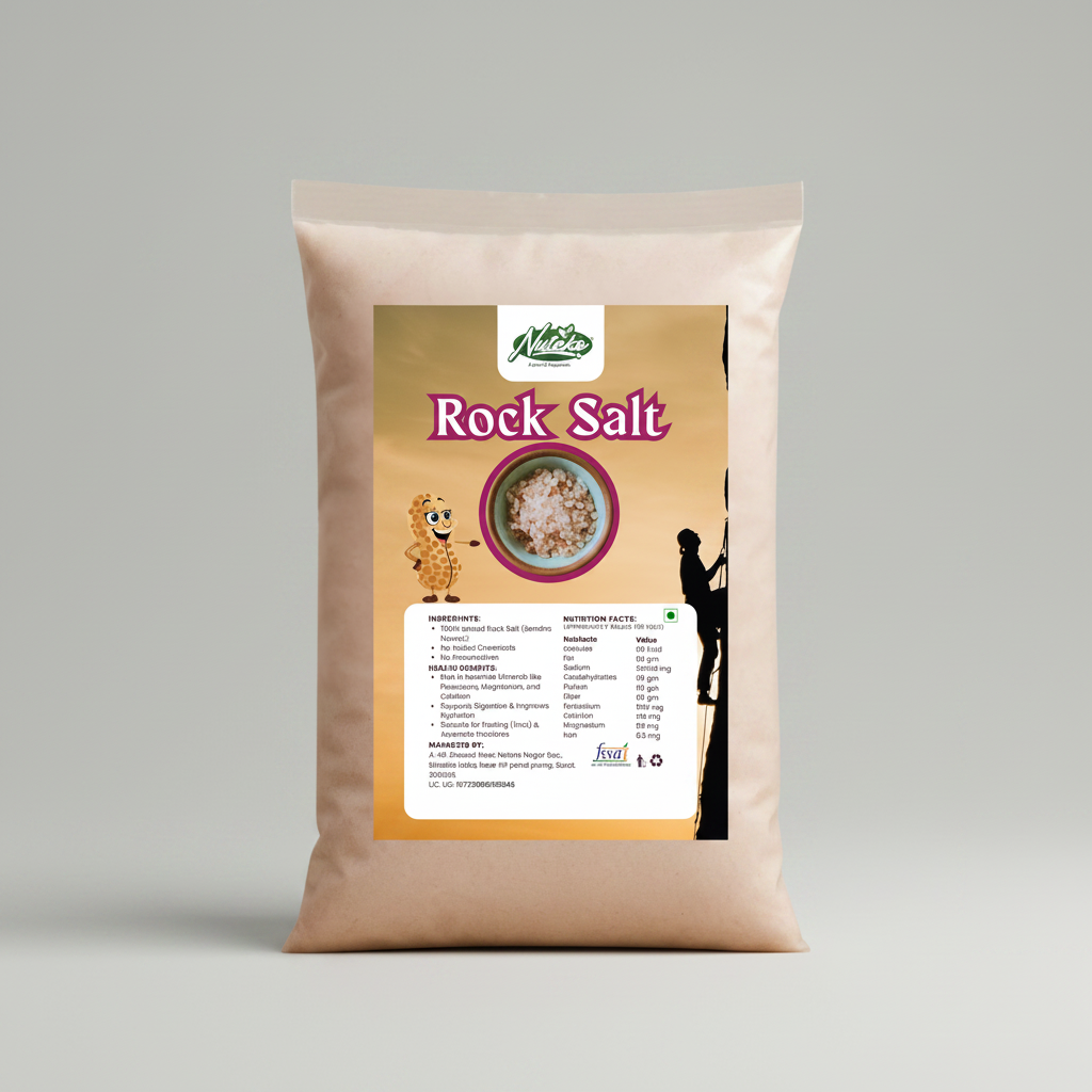 Sendha Namak 1kg | Natural Rock Salt Online | Mineral Rich Himalayan Salt | Nuteko Health Food